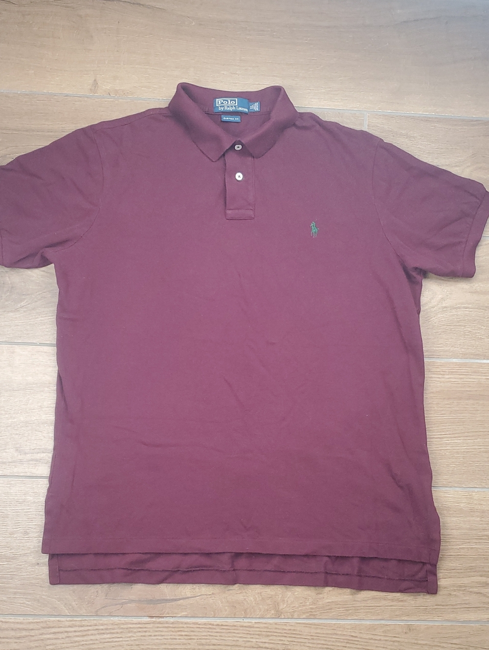Polo Ralph Lauren Men's XL Custom Fit Polo Shirt Burgundy Maroon
